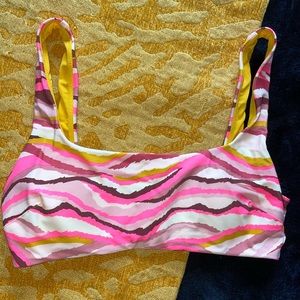 Aerie Striped Scoop Bikini Top